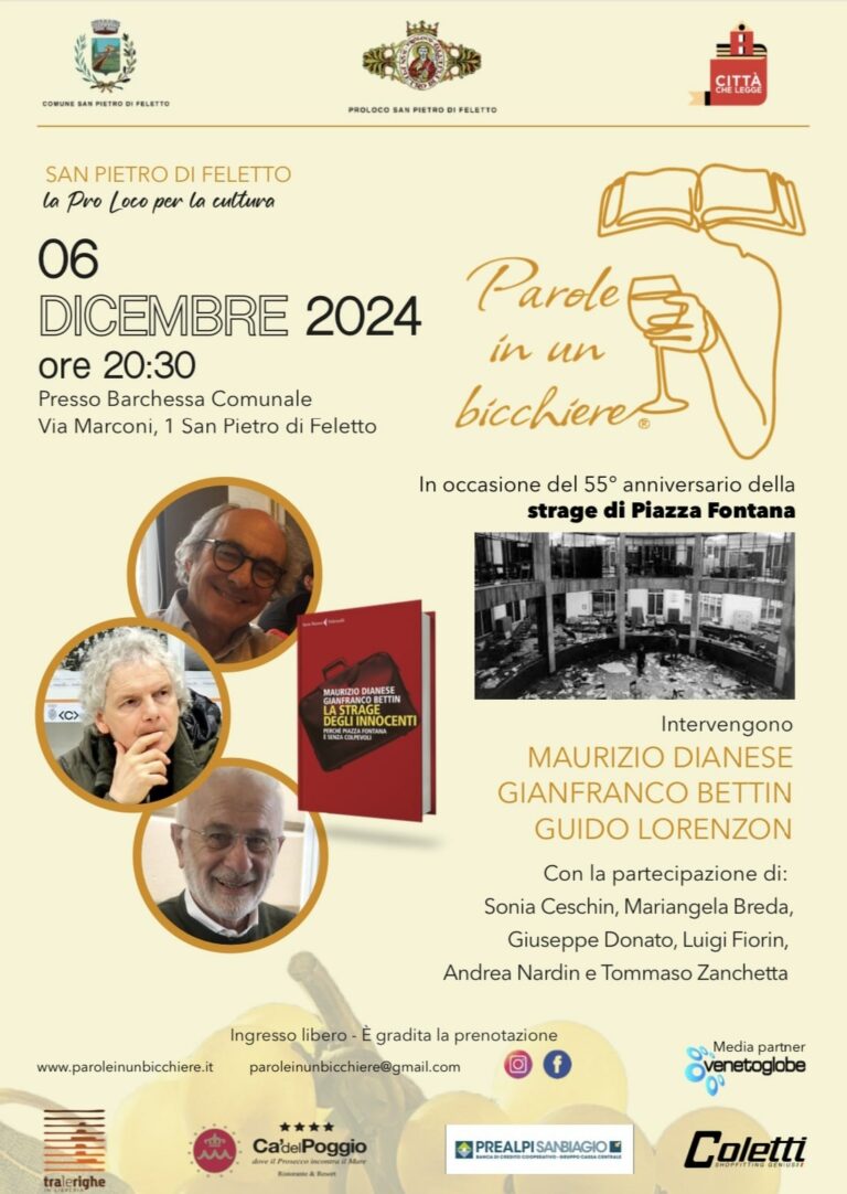 Parole in un Bicchiere - In occasione del 55° anniversario della strage di Piazza Fontana