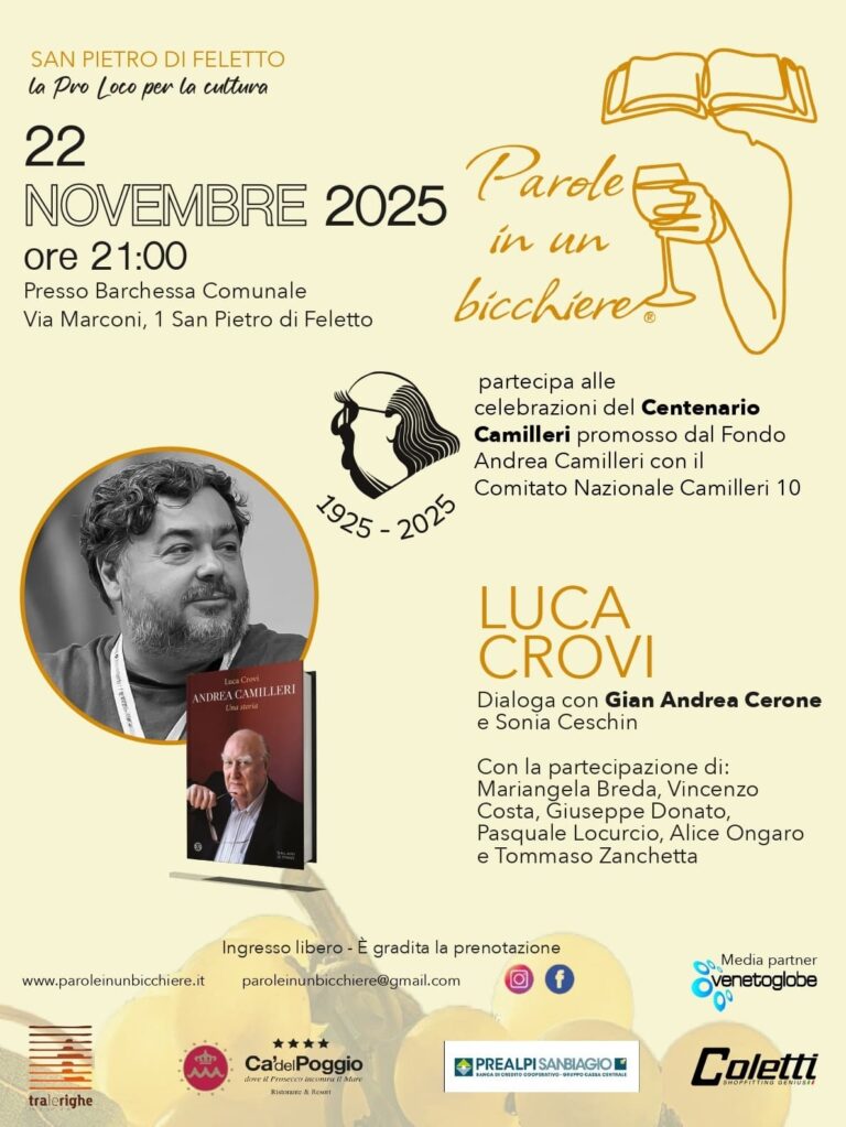 Parole in un Bicchiere – In occasione del centenario di Andrea Camilleri Parole in un Bicchiere – In occasione del centenario di Andrea Camilleri